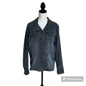 Vintage High Sierra XL Women's Dark Blue Denim Jean Jacket EUC
